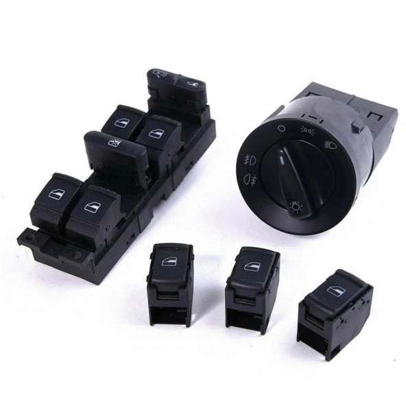 Enva Otomotiv VOLKSWAGEN BORA CAM AÇMA DÜĞMESİ + FAR ANAHTARI TAKIM 1998-2005 ürün görseli 1