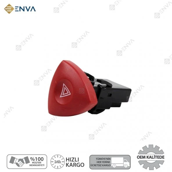 Enva RENAULT LAGUNA 2 DÖRTLÜ SİNYAL FLAŞÖR DÜĞMESİ ANAHTARI 2001-2007 ürün görseli 1