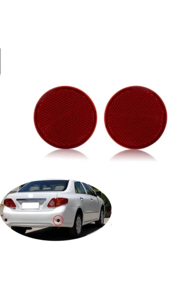 Enva Otomotiv TOYOTA COROLLA SAĞ + SOL ARKA TAMPON REFLEKTÖRÜ TAKIM 2007-2009 ürün görseli 1