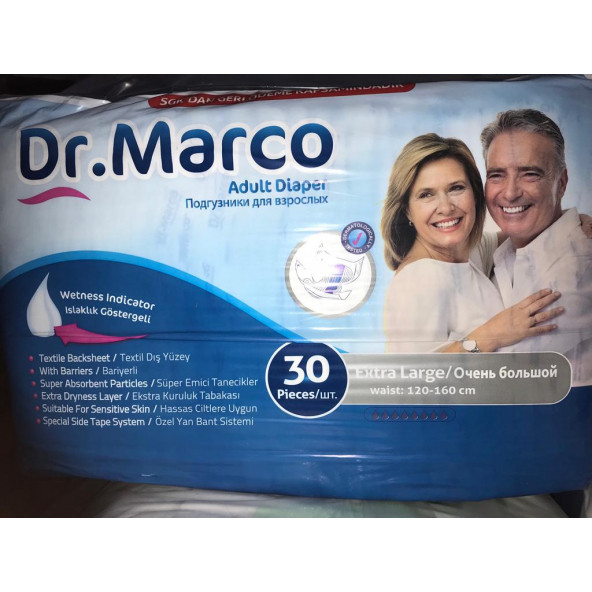 DR Marco Yetişkin Hasta Bezi Belbantlı XLarge 30 Adet ürün görseli 1