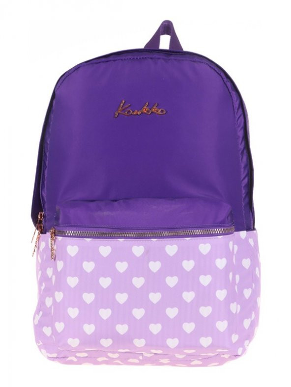 Kaukko Soft Floral Sırt Çantası Purple K1492 ürün görseli 1