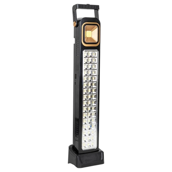 Powermaster Ledli Solar Güneş Enerji Panelli Şarjlı Işıldak 48 Ledli Kamp Ve Ev Tipi Lamba Aydınlatma Gün Işığı Beyaz ürün görseli 1