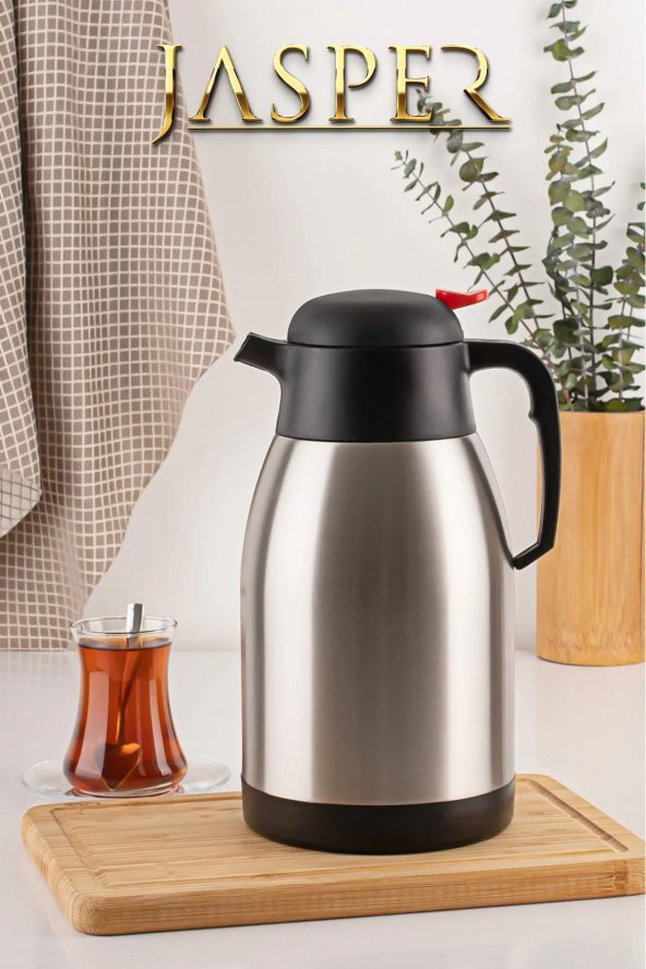Jasper JPR-1250 Inox 2.5 Litre Çift Kat Çelik Çay Termosu ürün görseli 1