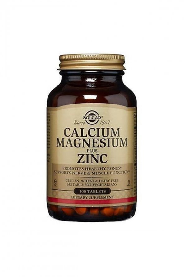 Solgar Calcium Magnesium Plus Zinc 100 Tablet ürün görseli 1
