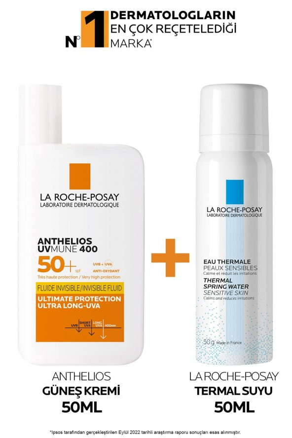 La Roche-posay Güneş Bakım Seti:anthelios Uvmune Yüz Güneş Kremi 50ml&termal Su 50ml ürün görseli 1