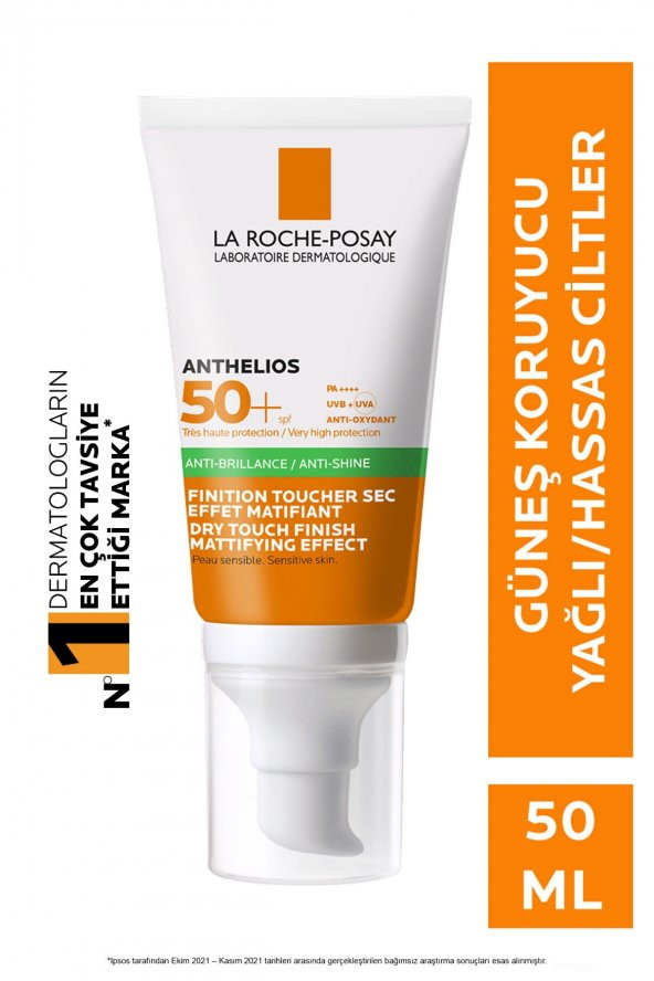 Anthelios Spf 50+ Yağlı Ciltler için Yüksek Korumalı Yüz Güneş Kremi 50 ml ürün görseli 1