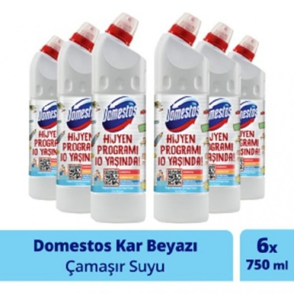 Domestos Çamaşır Suyu Karbeyazı 750 Ml x 6 Adet ürün görseli 1