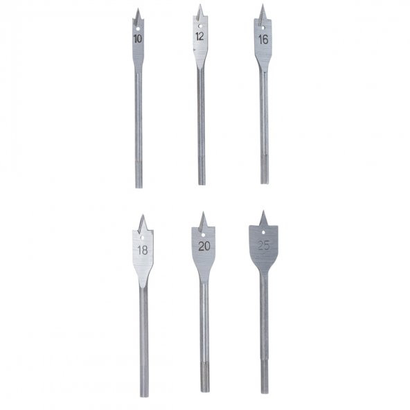 Düz Freze Matkap Seti 10 - 25 Mm | 6 Pcs ürün görseli 1
