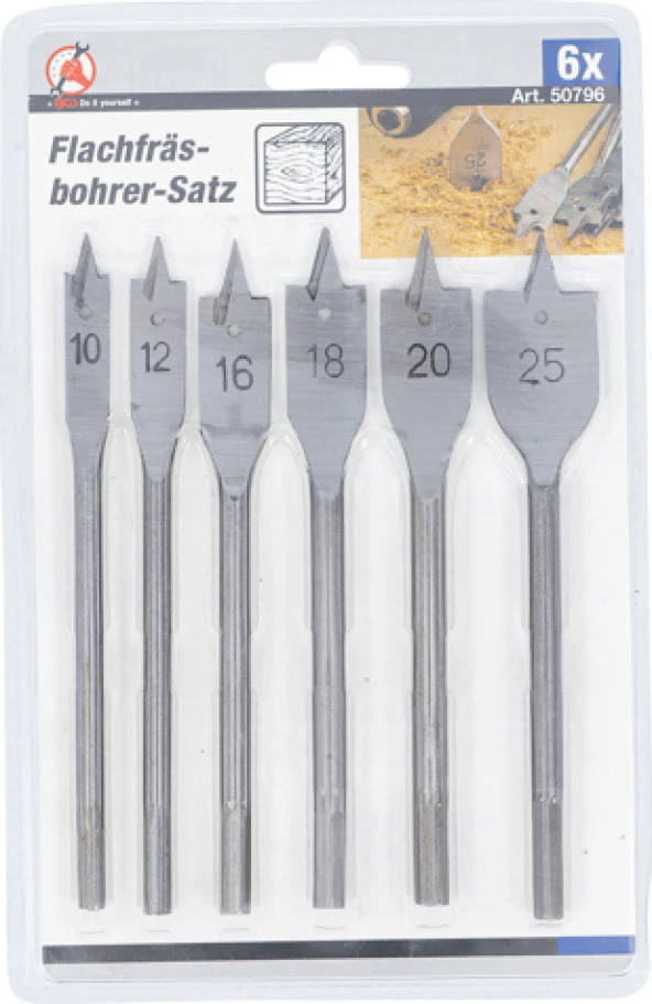 Düz Freze Matkap Seti 10 - 25 Mm | 6 Pcs - Resim 4
