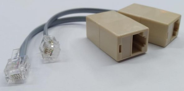 RJ11 Erkek - RJ45 Dişi Ethernet - Telefon Kablosu Çevirici ürün görseli 1