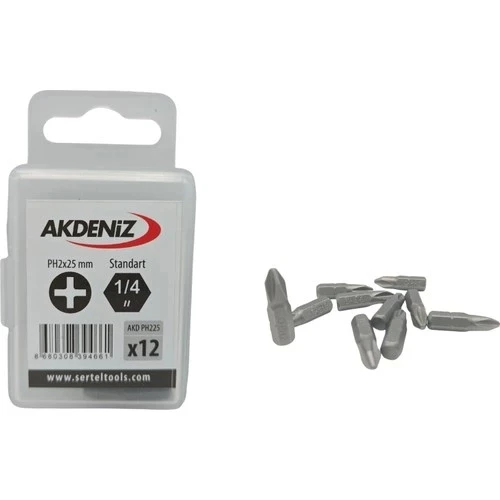 Akdeniz AKD/225 1/4 Yıldız Ph2x25 Mm 24 Adet Bits Uç ürün görseli 1
