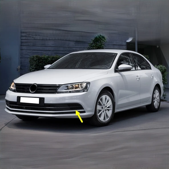 VW Jetta 2015-2018 Ön Tampon Sol Sis Farı Kapağı Sissiz 5C6853665H ürün görseli 1