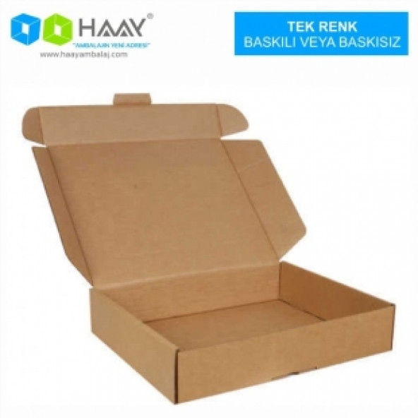 HAAY AMBALAJ 39x22x8cm Çift Oluklu Kilitli Kutu - Kraft ( 2 adet) ürün görseli 1