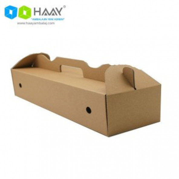 HAAY AMBALAJ 39x11,5x7cm Lahmacun Kutusu - Kraft ( 5 ADET) ürün görseli 1