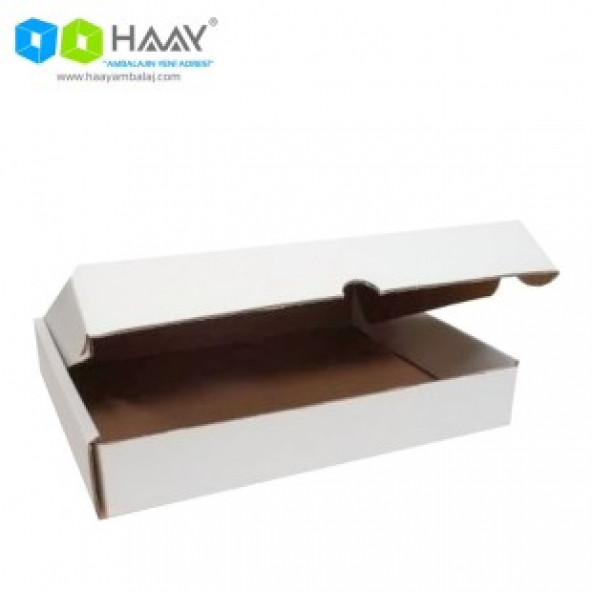 HAAY AMBALAJ 33,5x33,5x8cm Kilitli Kutu - Beyaz ( 5 ADET) ürün görseli 1