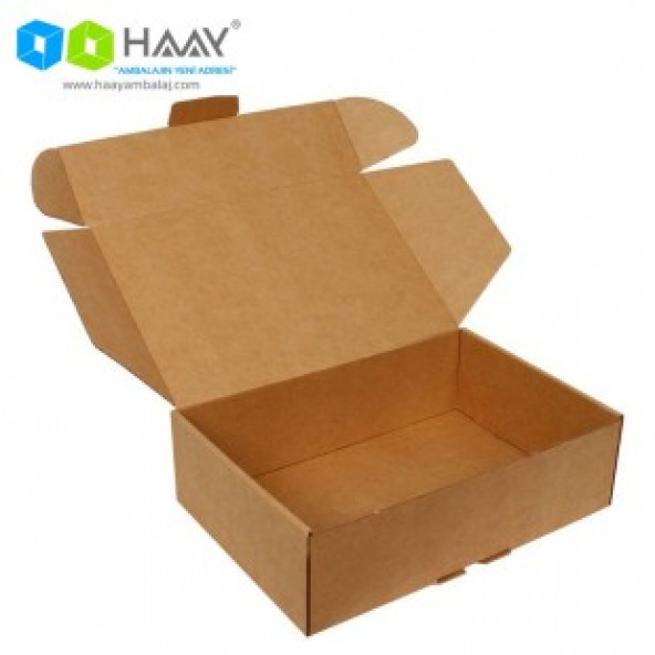 HAAY AMBALAJ 32x22x9,5cm Kilitli Kutu -Kraft ( 5 ADET) ürün görseli 1