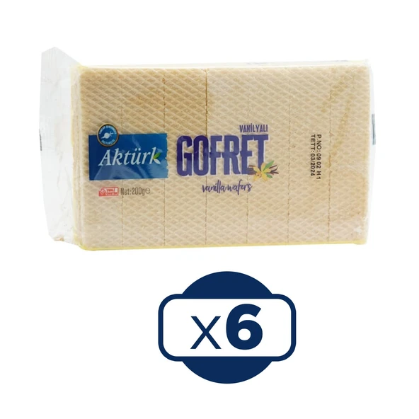 Aktürk Sade Gofret 200 gr 6 lı ürün görseli 1