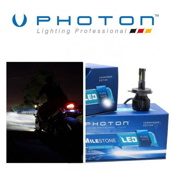 Photon Milestone H4 Led - 1 Adet Motorsiklet İçin - 12000 Lume ürün görseli 1