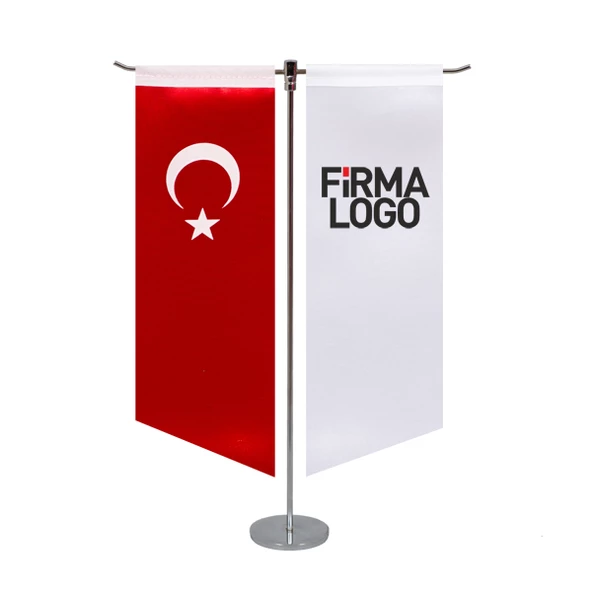 T Yan Kesim Masa Bayrağı (Direksiz) ürün görseli 1
