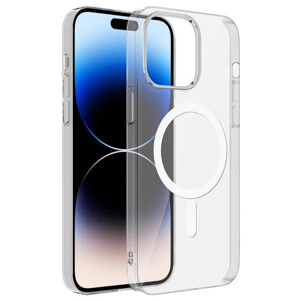 Gpack Apple iPhone 14 Pro Max Kılıf Sert Transparan Sert Plastik Pc Arka Porto ürün görseli 1