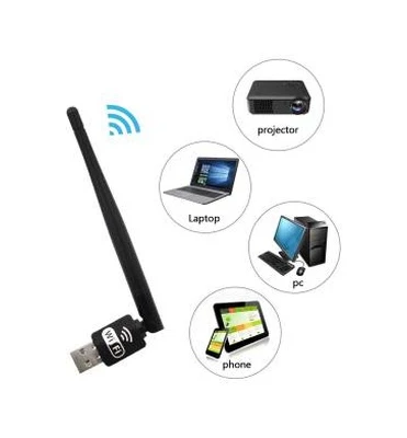 5Dbi Uzun Antenli Kablosuz (Wireless) Ağ Adaptörü-Pc USB Wi-Fi Alı ürün görseli 1