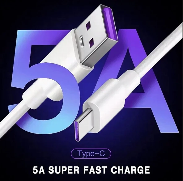 HUAWEI Süper şarj Kablosu USB Tip C Orijinal 5A 1 M Süper Hızlı Şarj ve Veri Huawei P30 Pro Mate 20 Pro Mate9 Mate10 P20Pro Honor9 Note10 SINEKBIT05061 ürün görseli 1