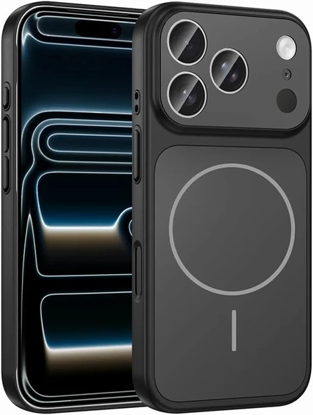 Apple iPhone 17 Pro için Kamera Korumalı Silikon Kılıf - Siyah ürün görseli 1