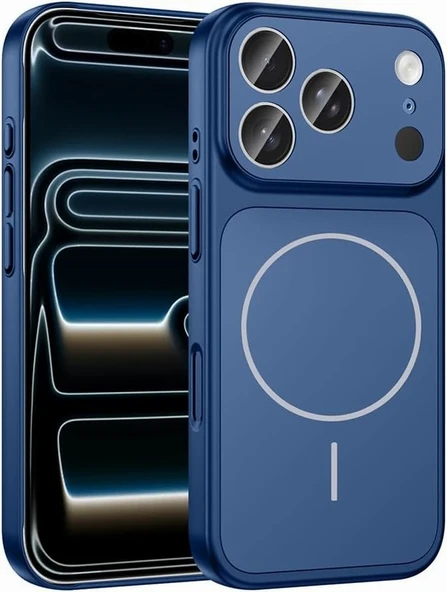 Apple iPhone 17 Pro için Kamera Korumalı Silikon Kılıf - Lacivert ürün görseli 1