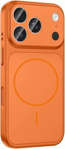 Apple iPhone 17 Pro Max için Kamera Korumalı Silikon Kılıf - Turuncu ürün görseli 1
