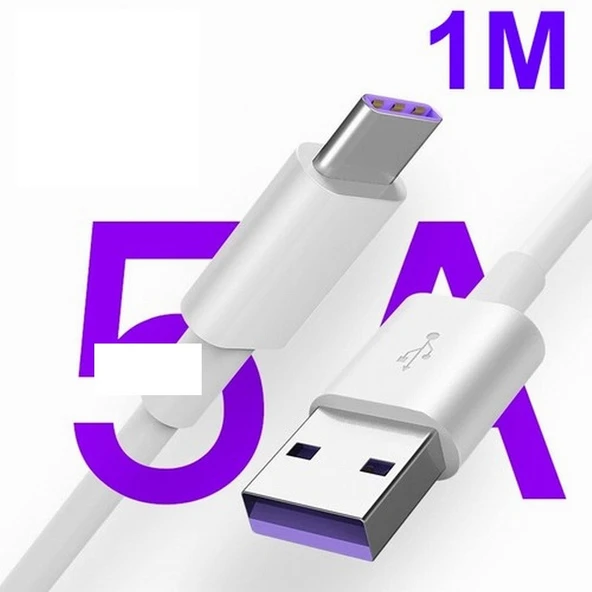 Mor Supercharge 66W Max. 5A Type C 1 Metre Hızlı Data ve Şarj Kablosu ürün görseli 1