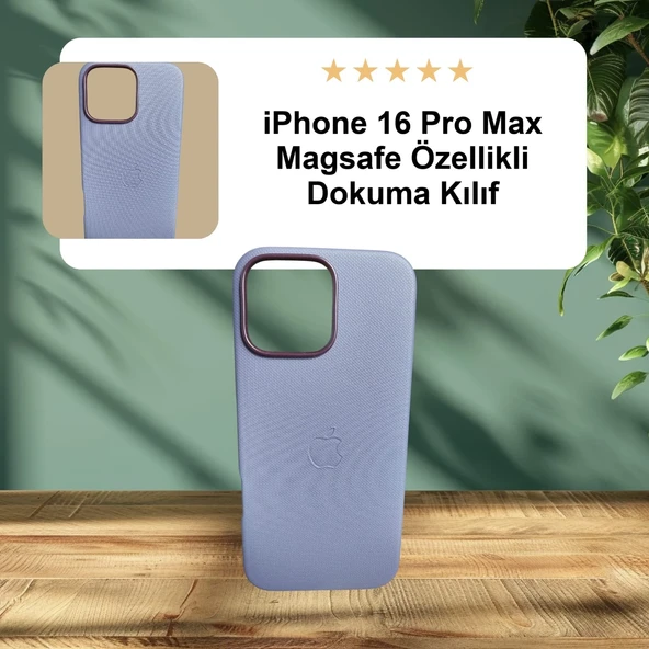 Apple iPhone 16 Pro Max Için Magsafe Özellikli Tech Dokuma Kılıf Mor ürün görseli 1