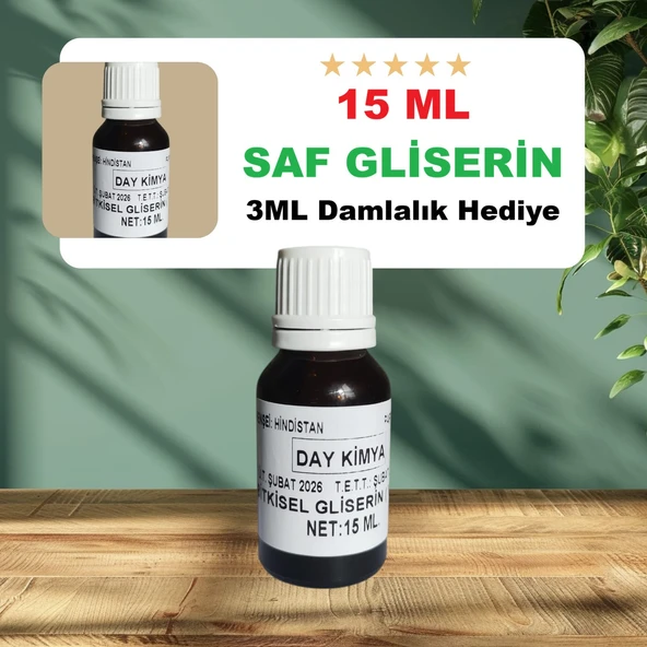 Saf Gliserin 15 ML 5 Litre Uyumlu (3 ML Damlalık Hediye) ürün görseli 1