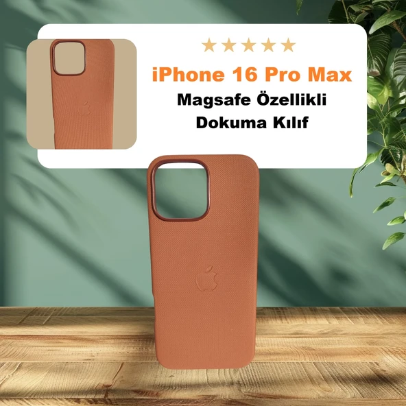 Apple iPhone 16 Pro Max Için Magsafe Özellikli Tech Dokuma Kılıf Sienna ürün görseli 1