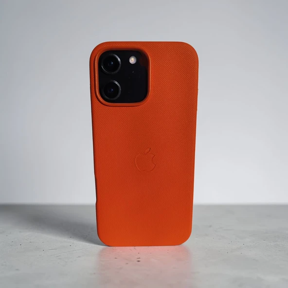 Apple iPhone 16 PRO MAX Magsafe Özellikli Dokuma Desenli Kılıf (TURUNCU) ürün görseli 1
