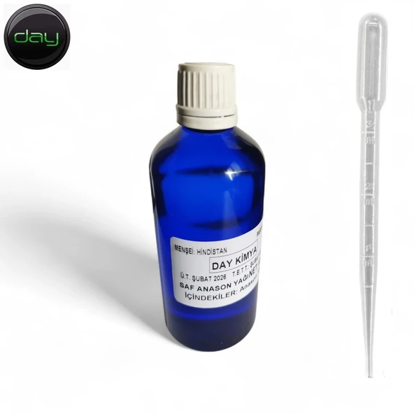DAY Saf Anason Yağı 50 ML Dolum için 3 ml Ölçü Çubuğu Hediye (Day Kimya) SINEKBIT10633 ürün görseli 1