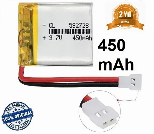 Jst Mx2.0 450 Mah 3.7v Drone Helikopter Oyuncak Araba Telsiz Telefon Pili SINEKBIT11974 ürün görseli 1