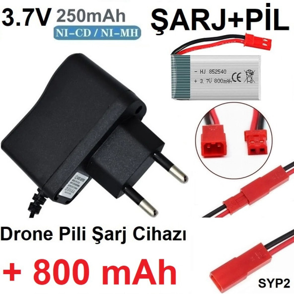 Drone Pili Şarj Cihazı + 800 Mah Pil Syp2 Ph Mx2.0 Fiş Güç Adaptörü 3.7v 250mah SINEKBIT12828 ürün görseli 1