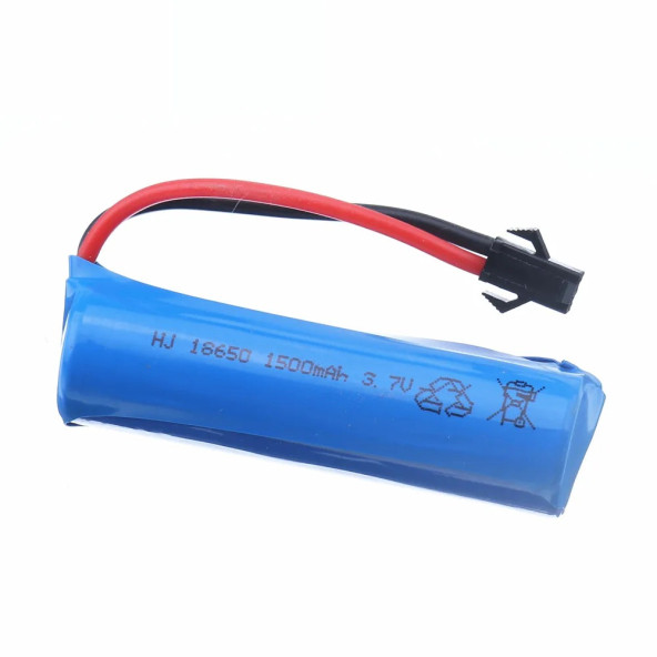Siyah Soketli Oyuncak Araba Pili 3.7v 1500 Mah 18650  Li-ıon 14mm X 50mm SINEKBIT13159 ürün görseli 1