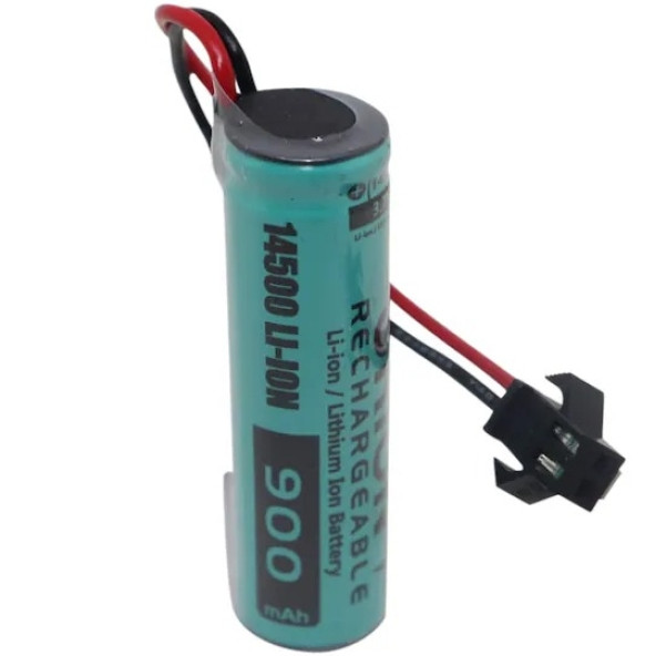 3.7V 14500 Li-Ion Siyah Soketli Oyuncak Araba Pili 14Mm X 50Mm SINEKBIT13188 ürün görseli 1