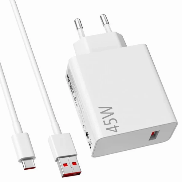 Xiaomi 45W 6A Kablolu 1m Turbo Hızlı Şarj Cihazı Redmi Note 11 11S Xiaomi 11T Mi 11 Ultra 12S Ultra 12 Lite 12 12X 11 Literedmi Note 11 Pro Poco F4 Poco X4 Gt F4 Pro Poco M4 Pro ürün görseli 1