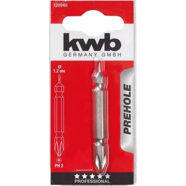 KWB  Bits Uç + Delme Ucu Ph2/Drıll 1.5Mm 49120940 ürün görseli 1