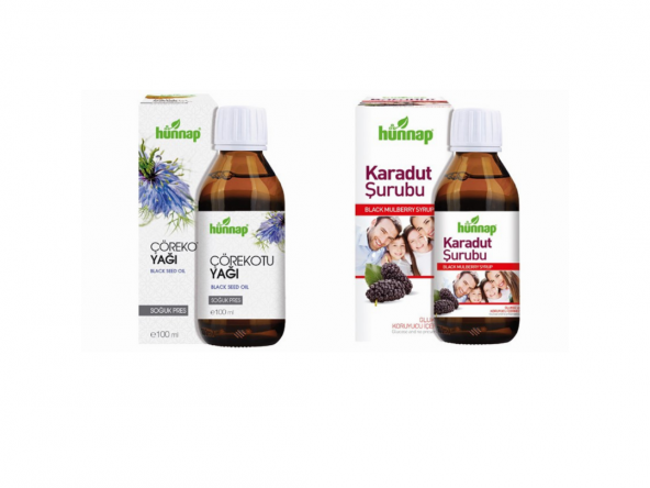 Hünnap Karadut Şurubu+ Çörekotu Yağı ürün görseli 1