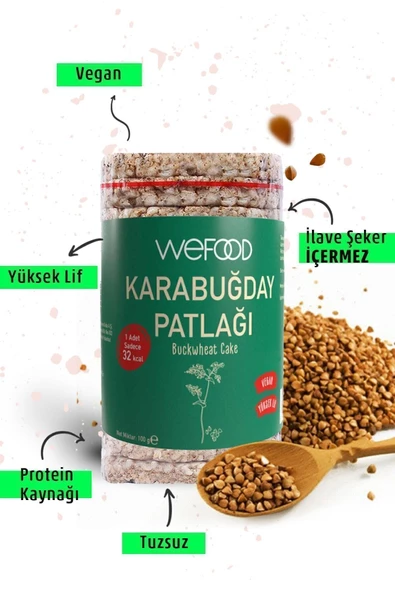 Wefood Karabuğday Patlağı 100 Gr - Resim 2