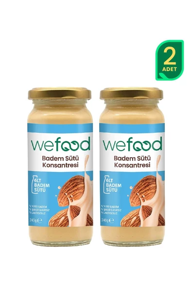 Wefood Badem Sütü Konsantresi (%100 Badem) 240 gr 2'li ürün görseli 1