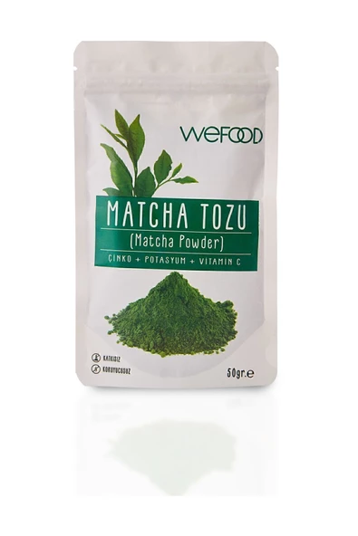 Wefood Matcha Tozu Glütensiz Vegan Katkısız 50 Gr ürün görseli 1