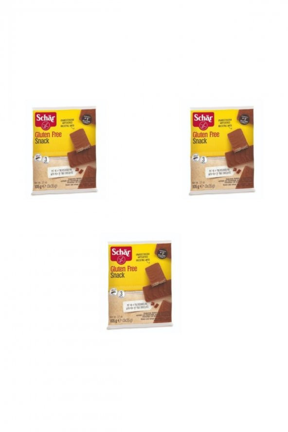 Schar Glutensiz Snack Çikolata X 3 Adet 105 G ürün görseli 1