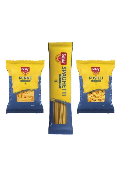 Schar Glutensiz Makarna Seti Penne Fisulli Spagetti 250 G 3'lü ürün görseli 1