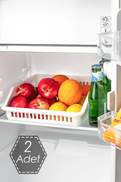 Porsima Org-25 2 li Çok Amaçlı Buzdolabı İçi Düzenleyici Sebze Meyve Organizer Sepet ürün görseli 1
