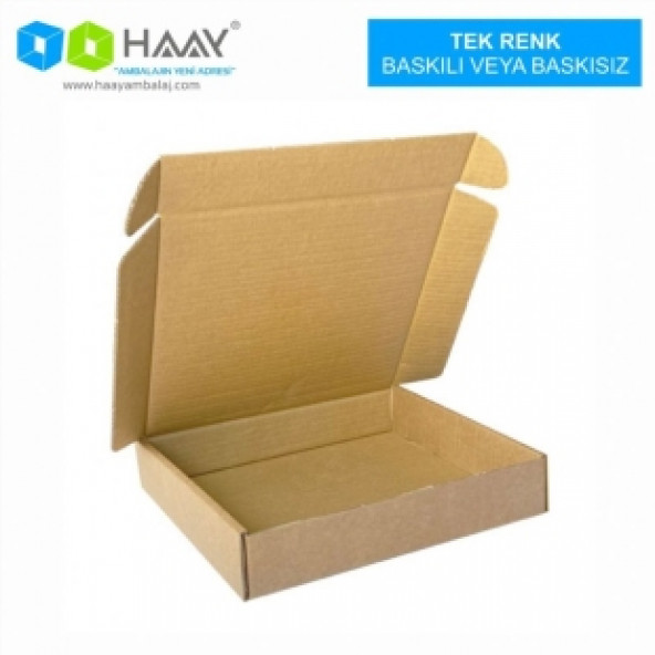 HAAY AMBALAJ 30x20x5cm Kilitli Kutu - Kraft (10 ADET) ürün görseli 1