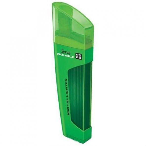 Serve Double 0.7 mm Yeşil - Min & Fosforlu Kalem ürün görseli 1